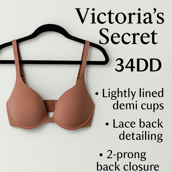 NWOT Victoria’s Secret Lightly Lined Demi Bra – Size 34DD - Picture 1 of 13